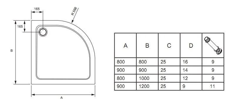 Душевой поддон Jacob Delafon Flight 100x80 см левый E62464-00 (детальная фотография), низкие до 15 см