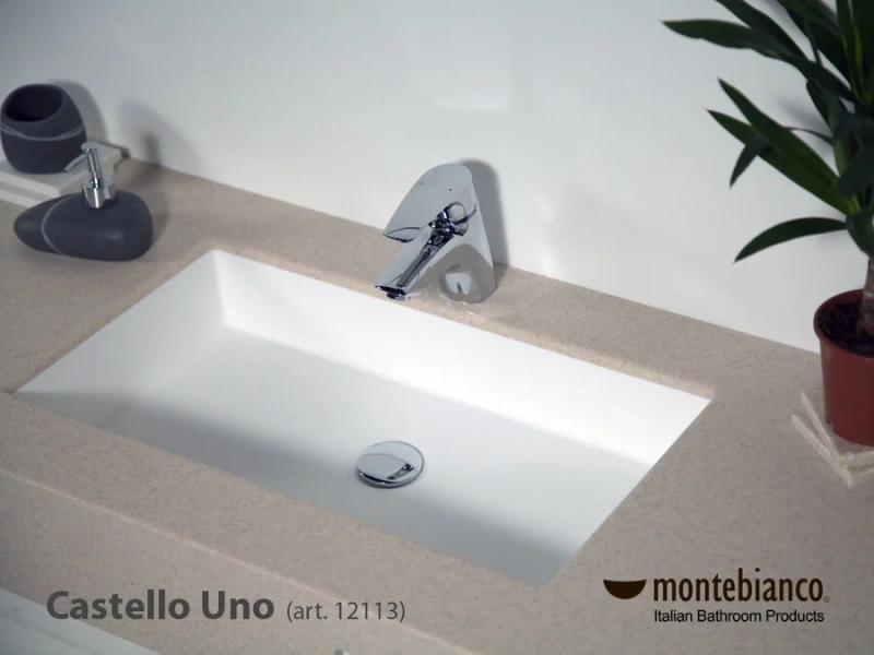 Раковина Montebianco Castello Uno 55 см белая матовая 12113 (детальная фотография), нет в наличии