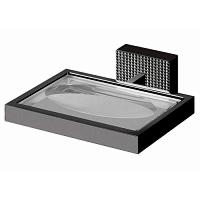 Мыльница Cezares Prizma подвесная, черная матовая