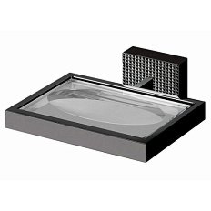 Мыльница Cezares Prizma подвесная, черная матовая