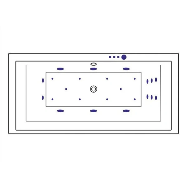 Ванна гидромассажная Excellent Crown Grand Ultra 190 x 90 см, белый/бронза, WAEX.CRG19.ULTRA.BR (детальная фотография), современныe, hi-tech