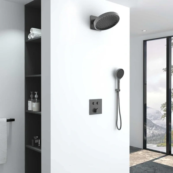 Душевой комплект Vincea вороненая сталь VSFW-421I3GM (детальная фотография), комплекты