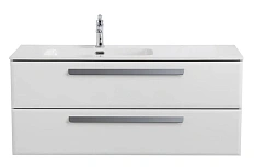 Тумба под раковину подвесная Cezares Eco 120 см Bianco Lucido, правосторонняя