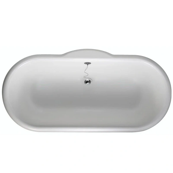 Чугунная отдельностоящая ванна Jacob Delafon Circe E2919N-00, 175 х 80 см, белая (детальная фотография), овальные