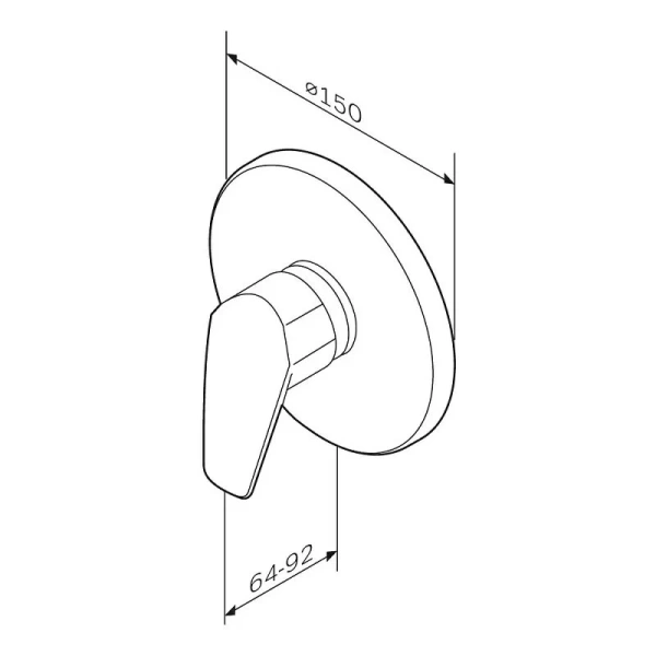 Смеситель для душа AM.PM Gem F9075000 (детальная фотография), для душа