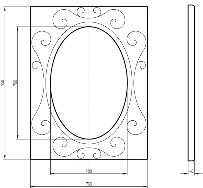 Зеркало Migliore 73 см бронза 30627 (детальная фотография), нет в наличии
