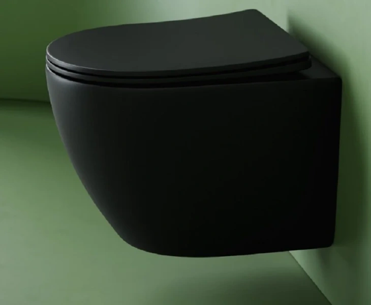 Унитаз подвесной Ceramica Nova Uno черный матовый CN11001TMB (детальная фотография), подвесные, встраиваемые