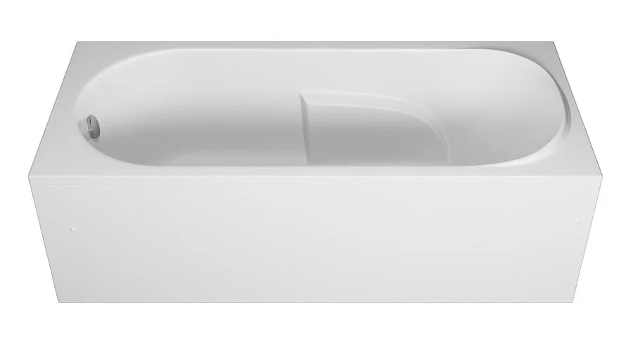 Ванна акриловая Vincea VBT-2A170, 170 x 75 см, без опоры, белый (детальная фотография), современныe, hi-tech