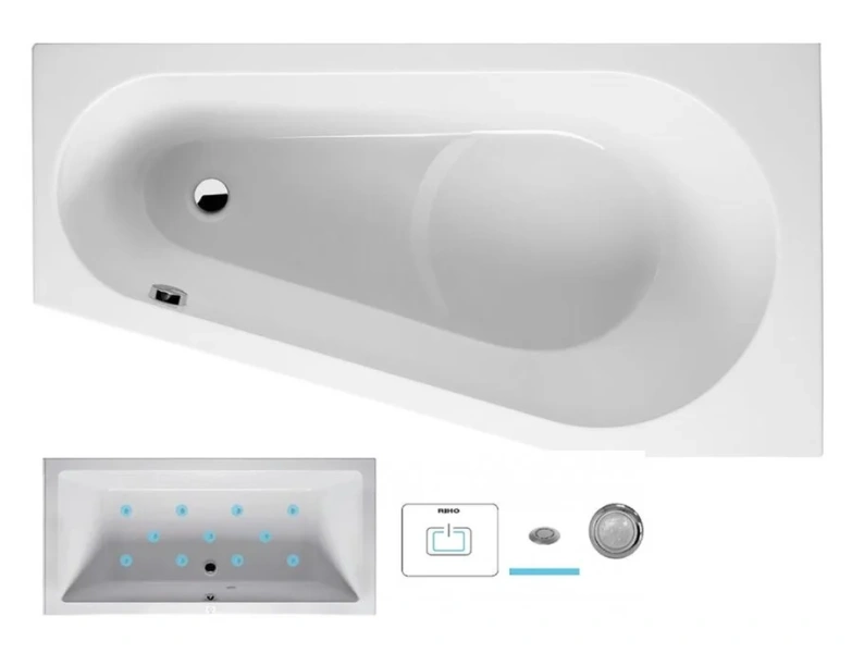 Ванна гидромассажная Riho Delta 150 x 80 см, AIR, левая/правая BB8000500000000_AIR (детальная фотография)