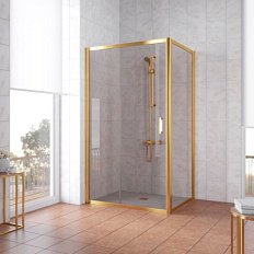 Душевой уголок стекло бронза Vegas-glass ZP+ZPV 110х80 05