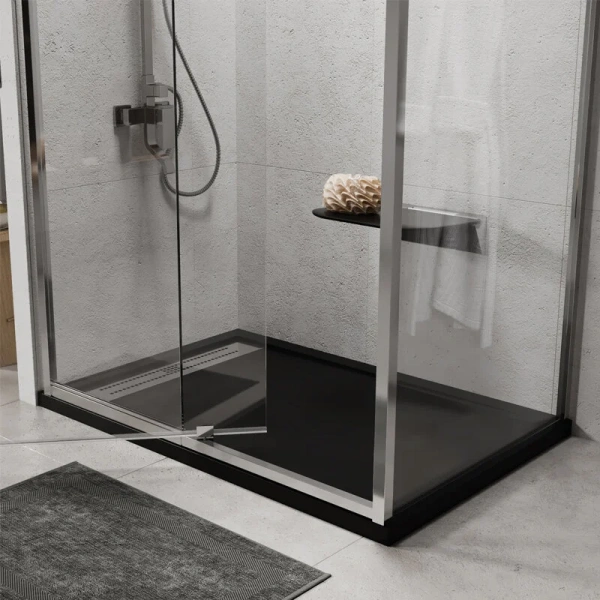 Душевой поддон WasserKRAFT Abens 120x90 см черный матовый 20T07 (детальная фотография), прямоугольные