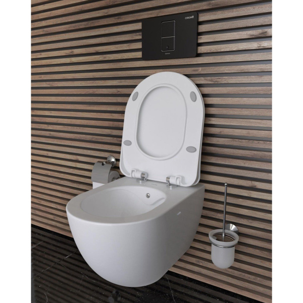 Унитаз подвесной Creavit Free белый глянец FE322-00CB00E-0000 (детальная фотография), подвесные, встраиваемые