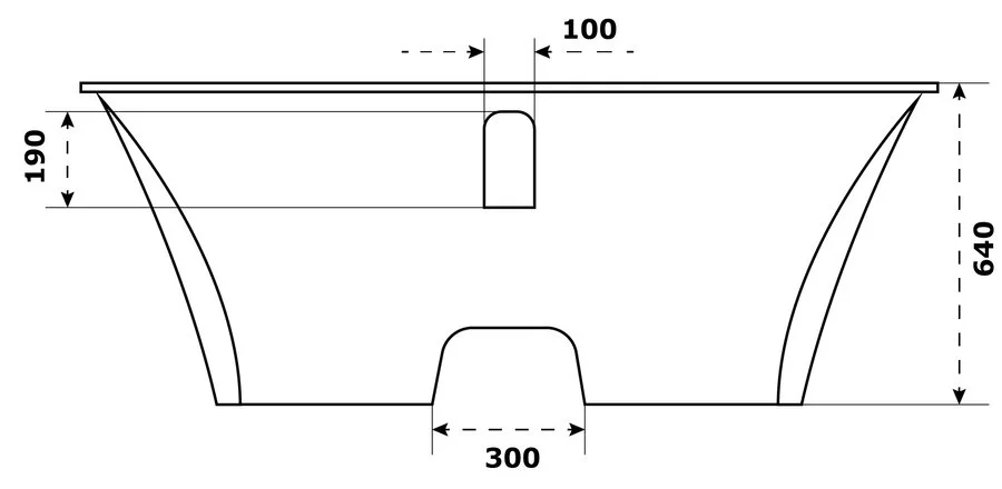 Ванна из искусственного камня Good Door Мадрид 170 x 80 см, серый, ВА00007 (детальная фотография), современныe, hi-tech