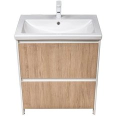 Тумба под раковину напольная Velvex Klaufs 70 см белая/дерево