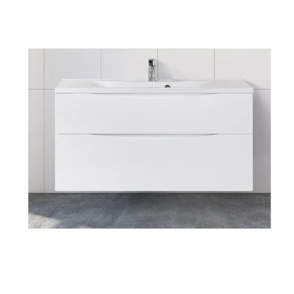 Тумба под раковину подвесная BelBagno Marino 120 см bianco lucido MARINO-H60-1200-2C-SO-BL-P (детальная фотография)