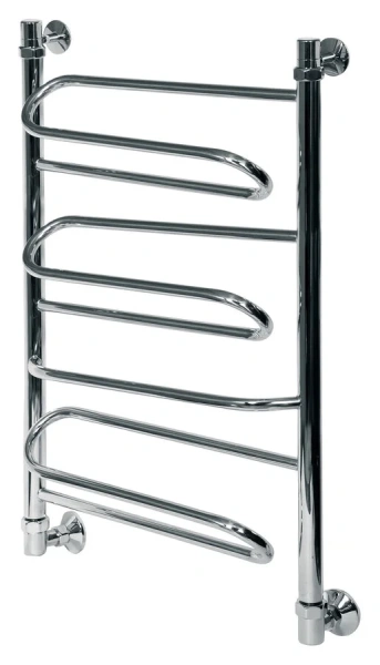 Полотенцесушитель водяной Ника Curve 50x50 см хром ЛЗТ 50/50 (детальная фотография)