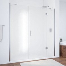 Душевая дверь профиль глянцевый хром стекло шиншилла Vegas-glass