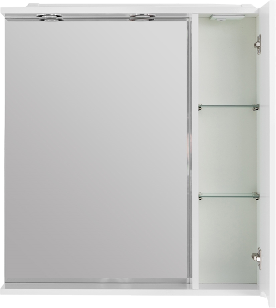 Зеркальный шкаф с подсветкой BelBagno Marino 80 см правосторонний MARINO-SPC-800/750-1A-BL-P-R (детальная фотография), современные, hi-tech