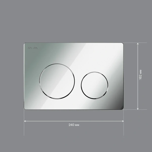Клавиша смыва Am.Pm PrimeFit хром I090151 (детальная фотография), слив эконом-стандарт с двумя клавишами