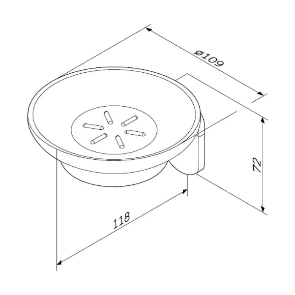 Мыльница Am.Pm X-Joy стеклянная A8434222 (детальная фотография), современные, hi-tech