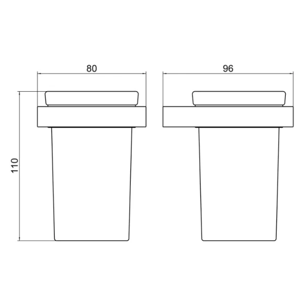Стакан для ванной Timo Petruma хром 15233/00 (детальная фотография), современные, hi-tech