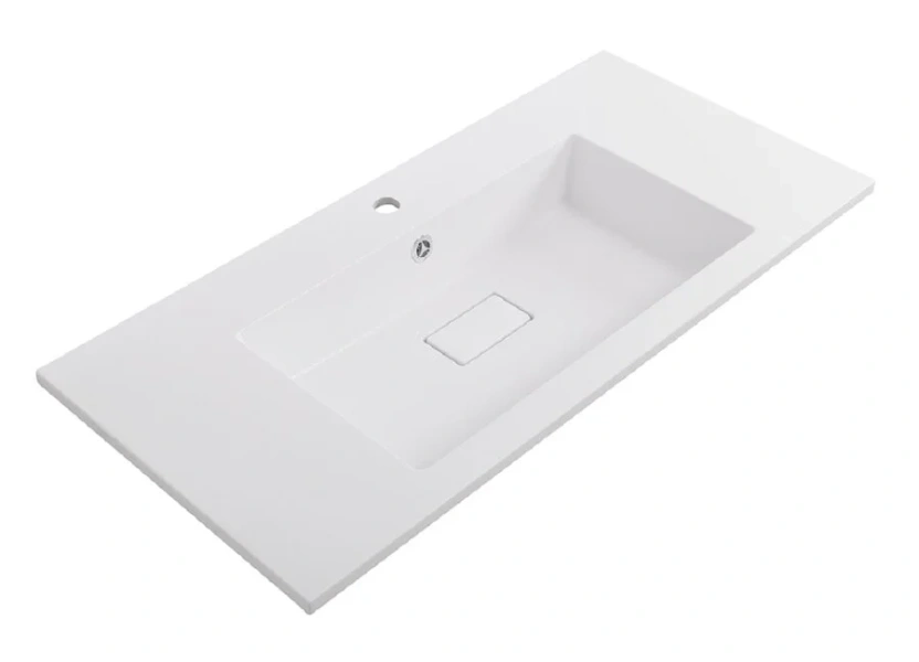 Раковина мебельная Cezares 100 см искусственный мрамор CZR-1000/480-LV-MR-PRS (детальная фотография)