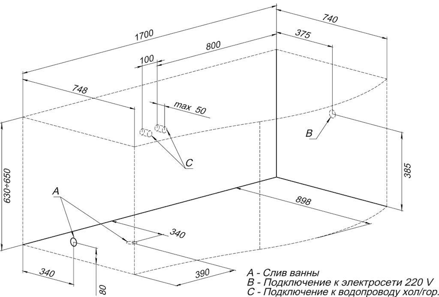 Схема (детальная фотография), асимметричные