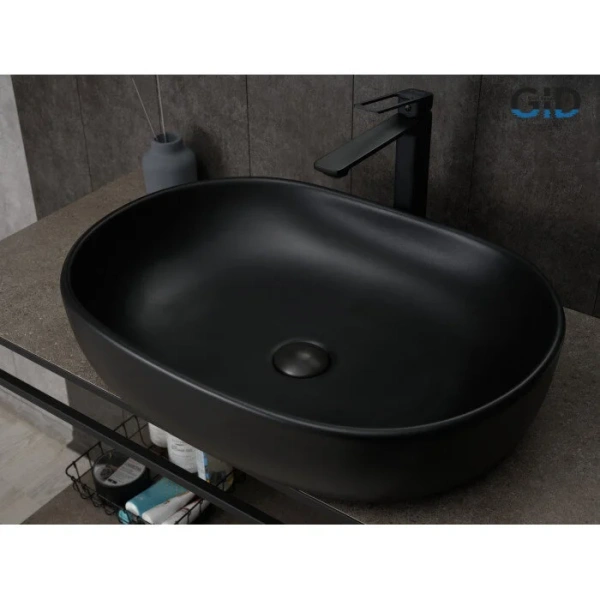 Раковина GID Lago Bm9026a 60 см черная матовая 53369 (детальная фотография), 60 см