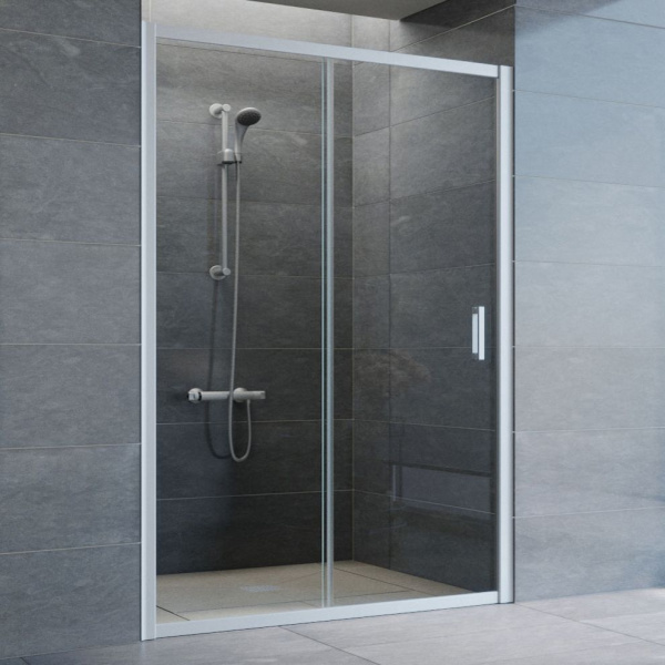 Душевая дверь стекло прозрачное Vegas-glass ZP 135 01 (детальная фотография), хром, бронза, золото, белые, другие