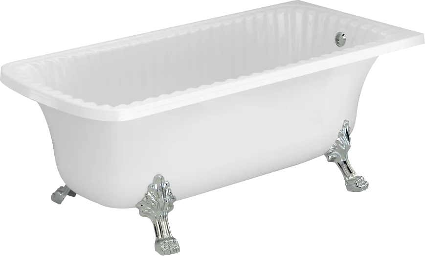 Ванна из искусственного камня Migliore Olivia Angolare 174х80 см фурнитура хром 25448 (детальная фотография), искусственный камень