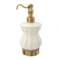 Дозатор для мыла Migliore Olivia белая керамика, бронза