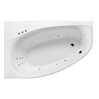 Ванна гидромассажная Excellent Kameleon Smart 170 x 110 см, левая, белый/золото, WAEX.KML17.SMART.GL
