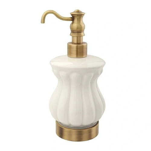 Дозатор для мыла Migliore Olivia белая керамика, бронза - фото 2