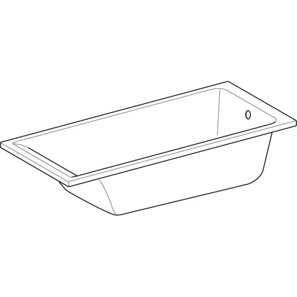 Ванна акриловая Geberit Renova Plan 554.305.01.1, 170 х 75 см, белая (детальная фотография), 170х75