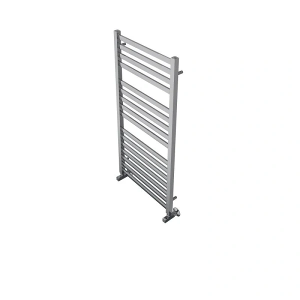 Полотенцесушитель водяной Акватек Лира 50x110 см хром AQ KP1610CH (детальная фотография), для систем горячего водоснабжения, для систем отопления, с нижним подключением