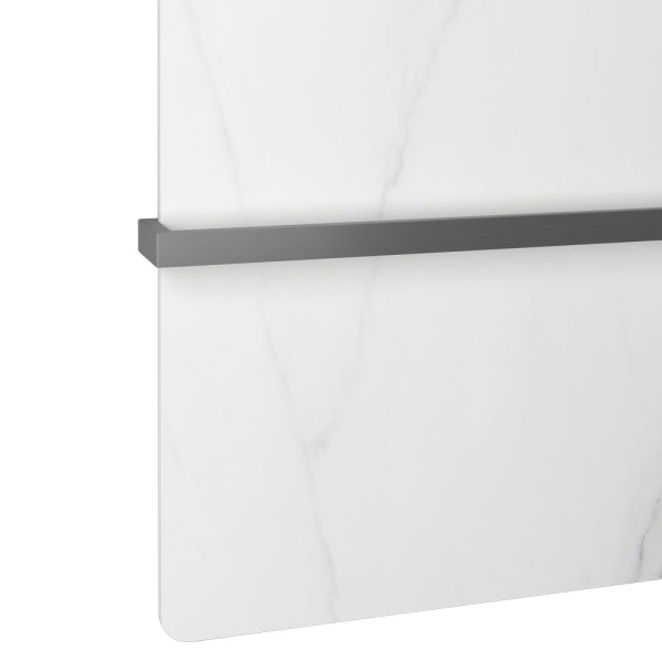 Полотенцесушитель электрический Black&White Moon 40x80 см белый мрамор 389SW (детальная фотография), белыe