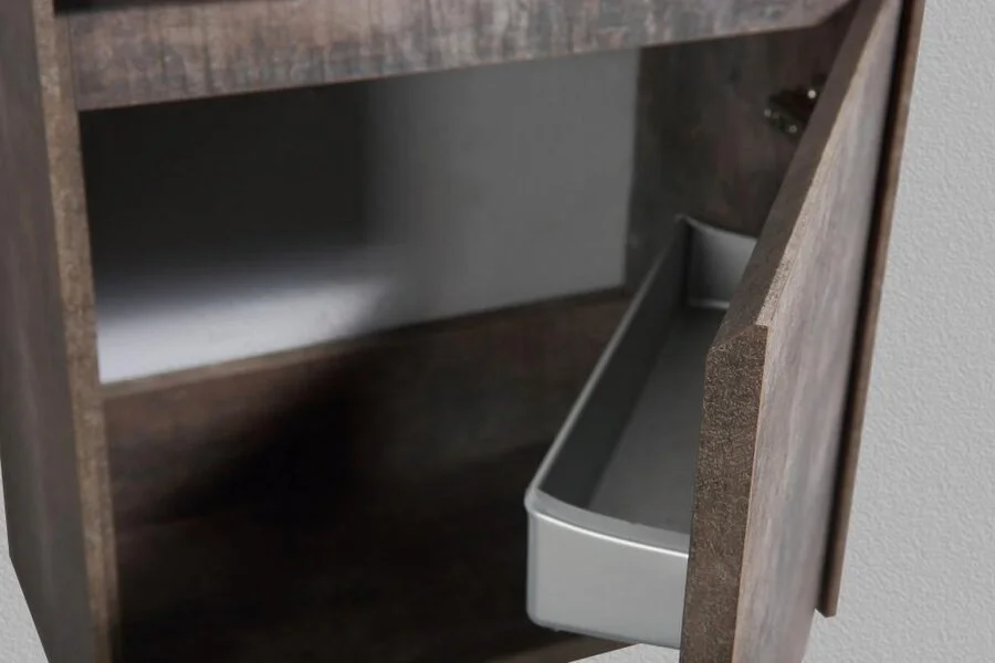 Тумба под раковину подвесная Belbagno Pietra Mini 46 см левосторонняя, stone PIETRA MINI-460-1A-SO-PT-L (детальная фотография), подвесная, пристенная