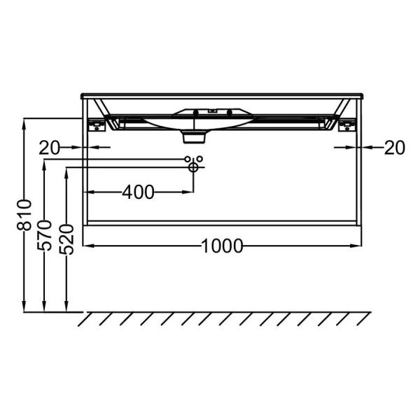Тумба под раковину подвесная Jacob Delafon Nouvelle Vague 100 см фактурный дуб EB3032-E73 (детальная фотография), в наличии