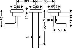 Смеситель для раковины Axor Citterio 39315000 (детальная фотография), для раковины