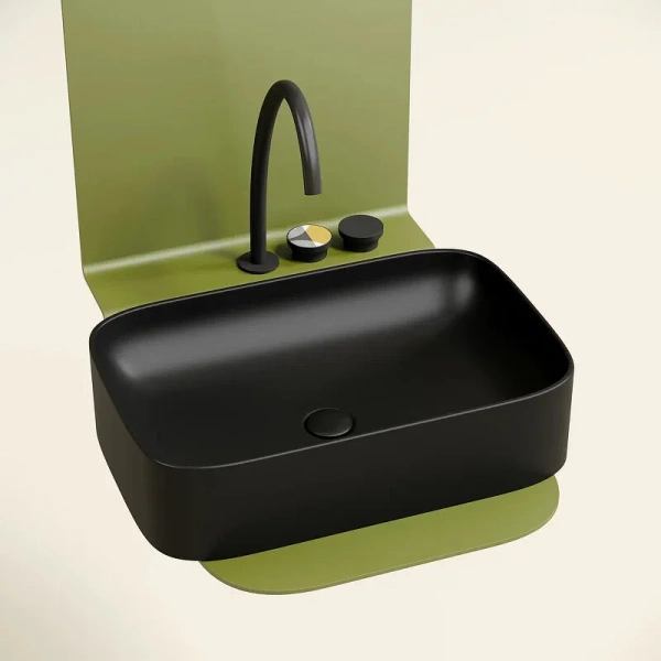 Раковина Ceramica Nova Element 60 см черная матовая CN6053MB (детальная фотография), черные