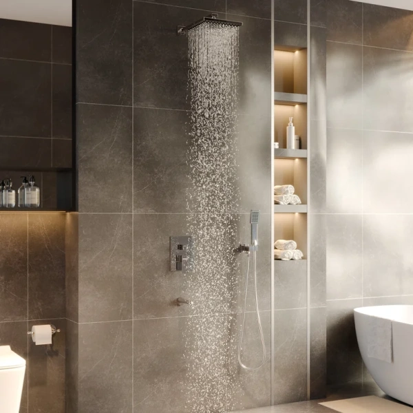 Душевой комплект BERGES Nardis 07100 встраиваемый (детальная фотография), душевые комплекты, наборы