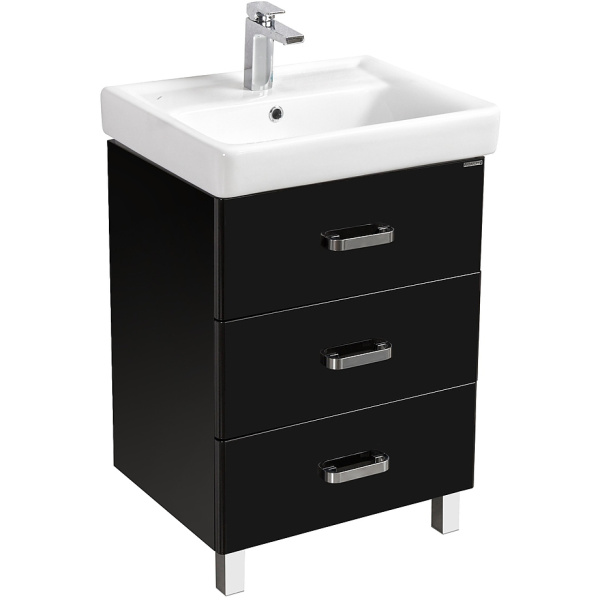 Тумба под раковину напольная Акватон Америна 60 см черная 1A168901AM950 (детальная фотография)