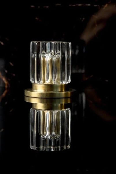 Смеситель для раковины Boheme Elegante золото матовое 152-MG-EL (детальная фотография), из латуни, округлая форма