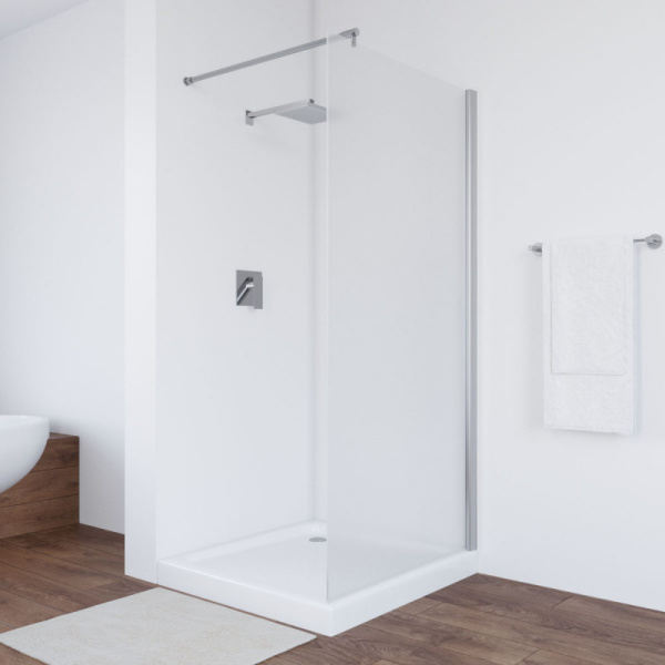 Душевая перегородка профиль глянцевый хром стекло сатин Vegas-glass EAF 116 08 10 (детальная фотография)