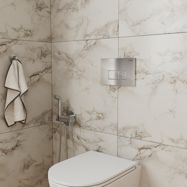 Клавиша смыва D&K Rhein хром DB1499001 (детальная фотография), по запросу