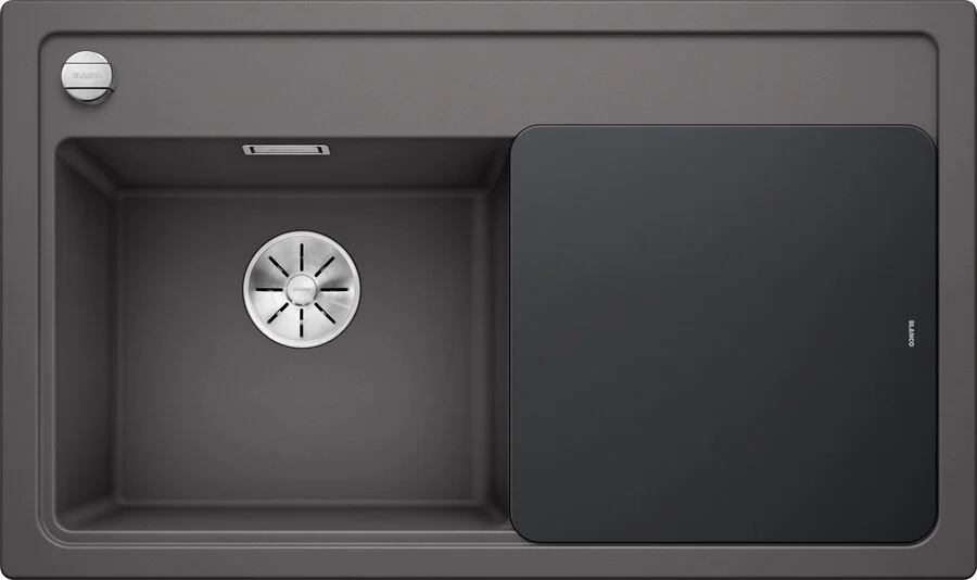 Мойка для кухни, чаша слева, цвет темная скала, Blanco Zenar 45 S 523805 (детальная фотография), по запросу