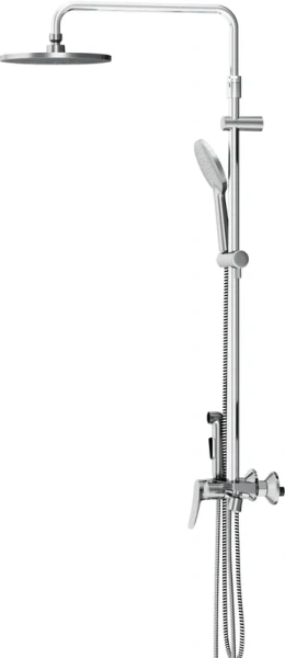 Душевая стойка Damixa Apollo с гигиеническим душем, круглая DX220910000 (детальная фотография), настенные