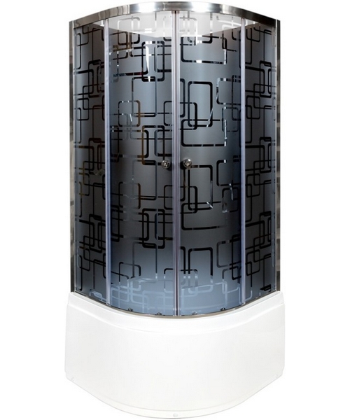 Душевая кабина Deto BM 90х90 см без крыши и с гидромассажем BM4590NGMBLACK (детальная фотография)