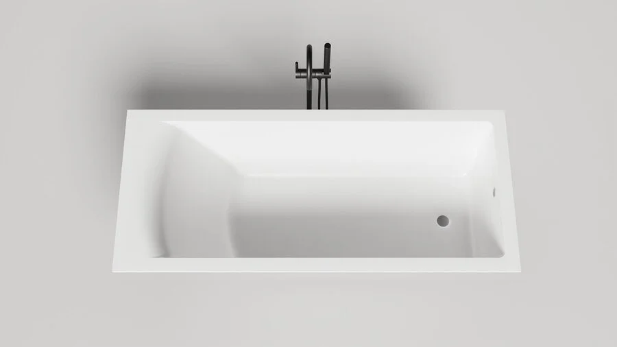 Ванна из искусственного камня Salini Cascata 170х70 см белая глянцевая 104413G (детальная фотография)