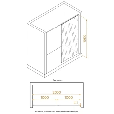 Душевая перегородка RGW Walk In 100 см профиль хром, стекло прозрачное